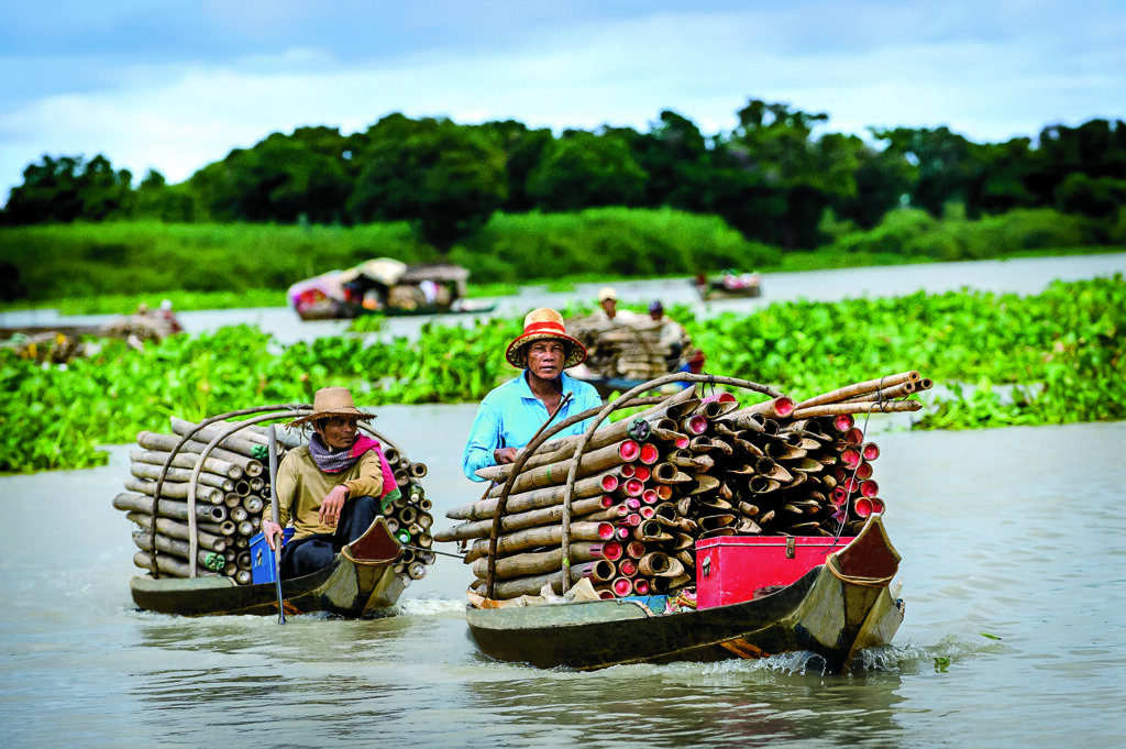 Bamboo vendors in Vietnam