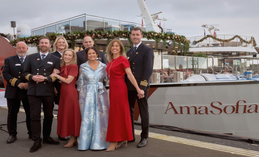 AmaWaterways celebrating the christening of AmaSofia
